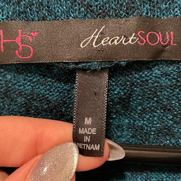 HeartSoul Teal Turtleneck Sleeveless Maxi Sweater Dress - Picture 2 of 4